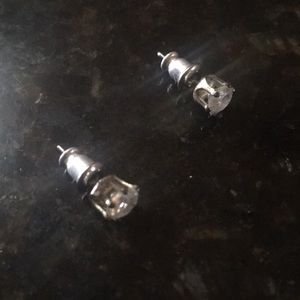 Rhinestone Stud Diamond look earrings